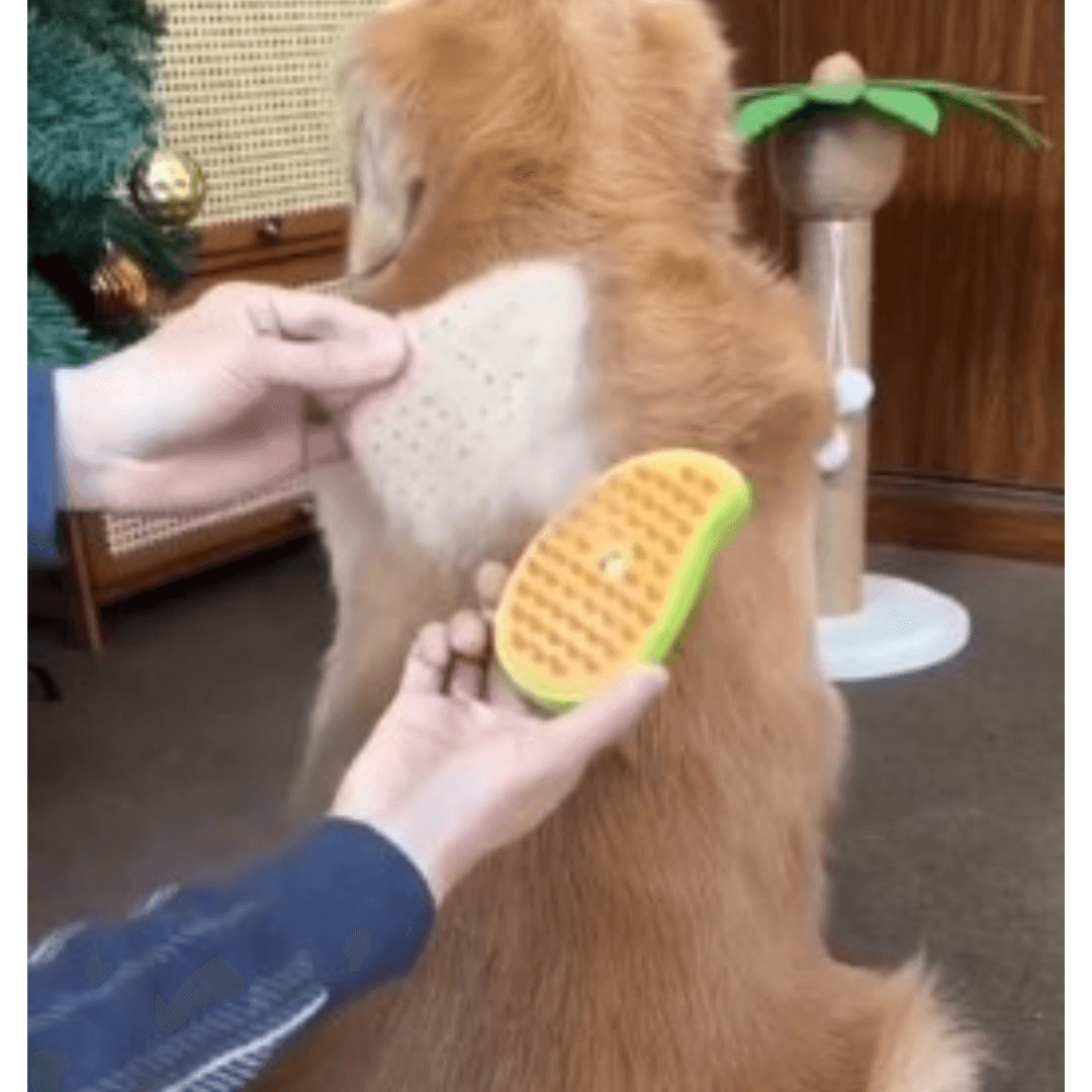✨ Cepillo a Vapor 3 en 1: Control de Pelos, Limpieza Profunda y Massaje para tu Mascota. 🐾