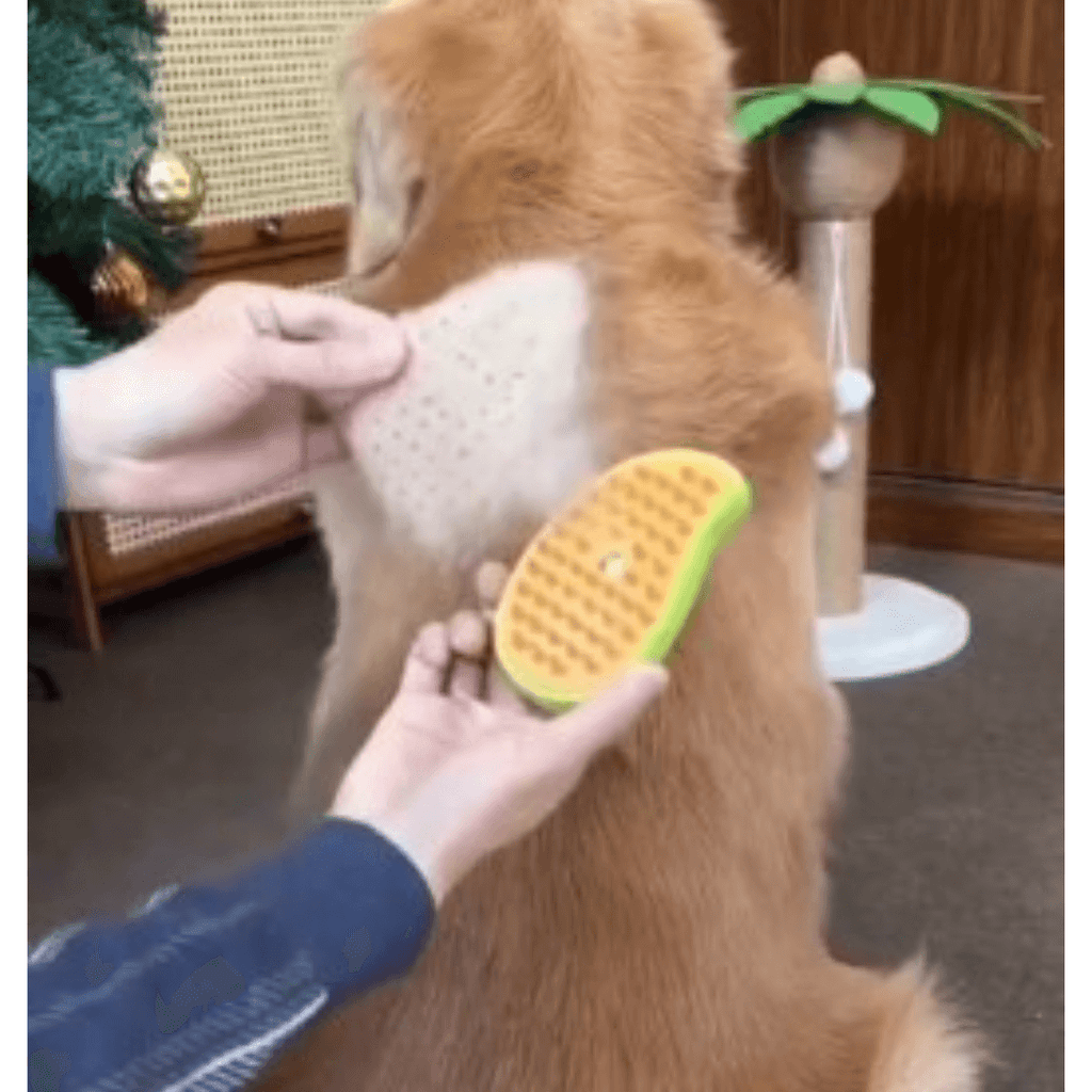 ✨ Cepillo a Vapor 3 en 1: Control de Pelos, Limpieza Profunda y Massaje para tu Mascota. 🐾