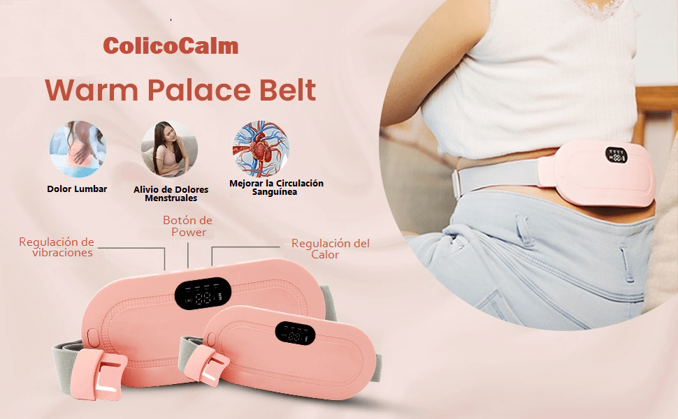 Cólico Calm - Cinturón Térmico con Masaje para Cólicos Menstruales