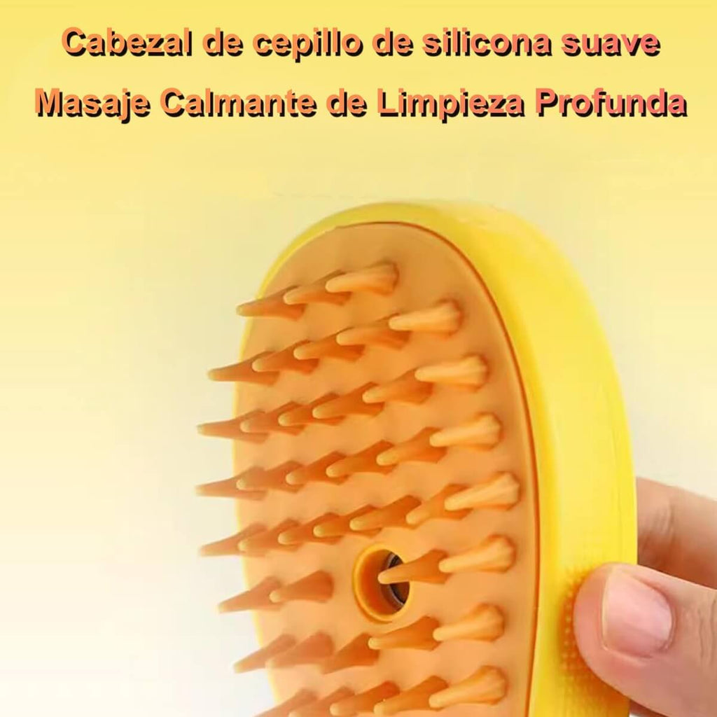✨ Cepillo a Vapor 3 en 1: Control de Pelos, Limpieza Profunda y Massaje para tu Mascota. 🐾
