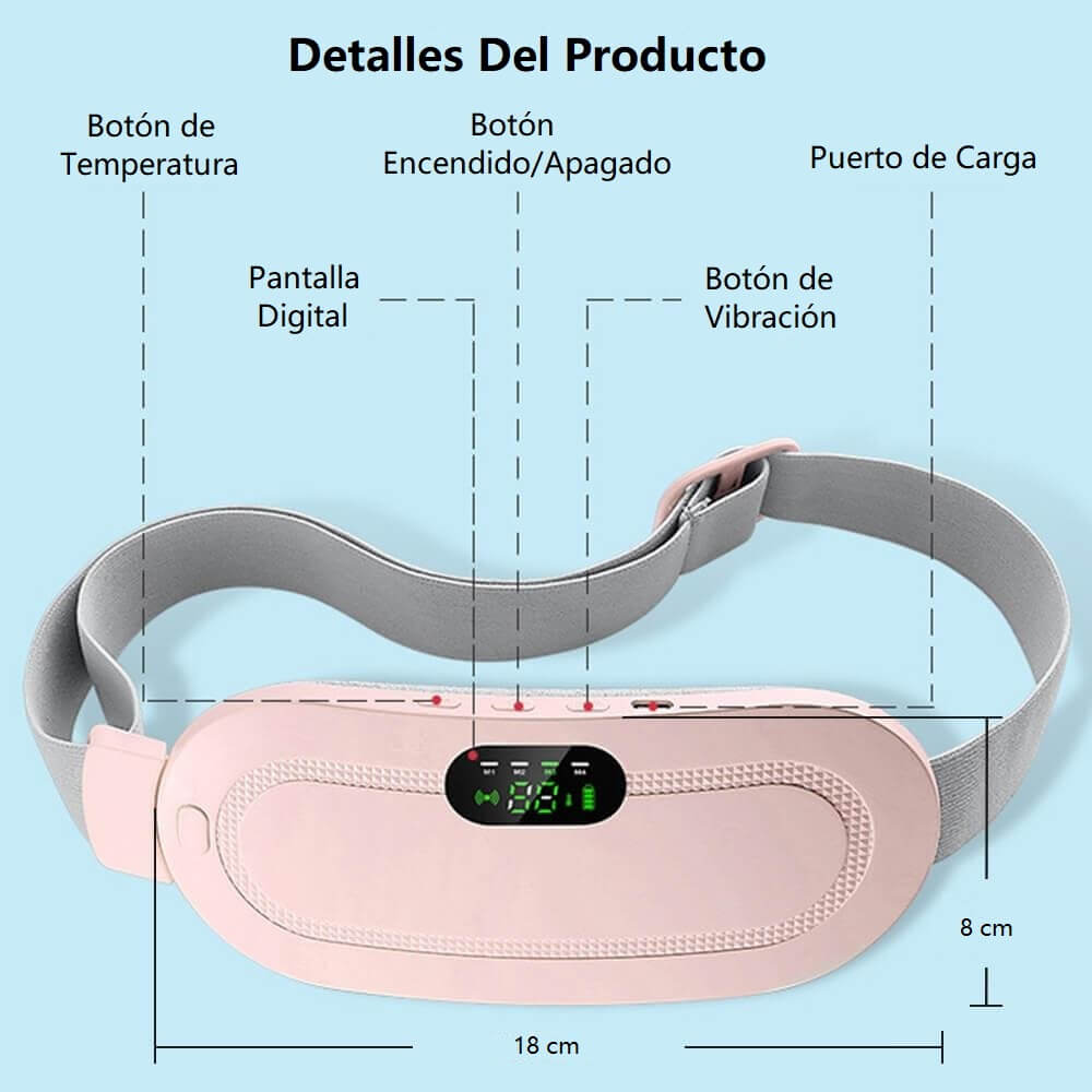 Cólico Calm - Cinturón Térmico con Masaje para Cólicos Menstruales