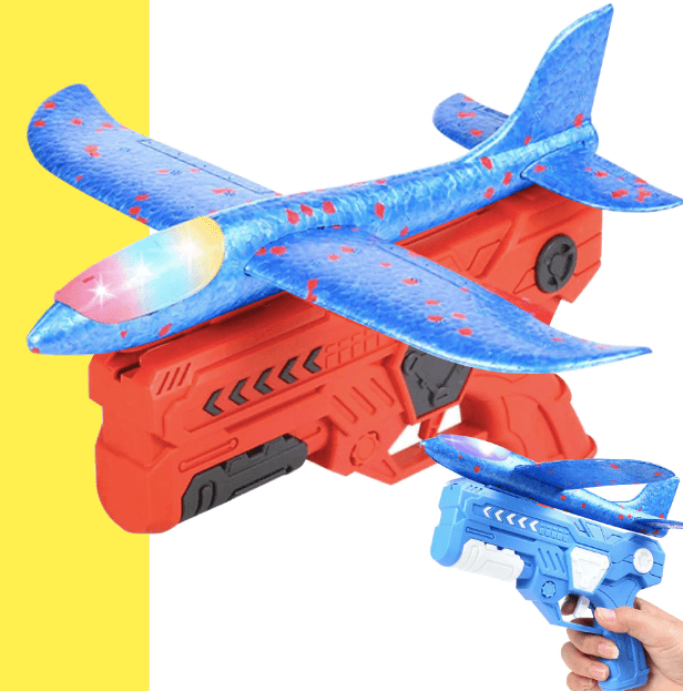 ¡Despega con Estilo! Pistola Lanzadora de Aviones Ultra Resistente
