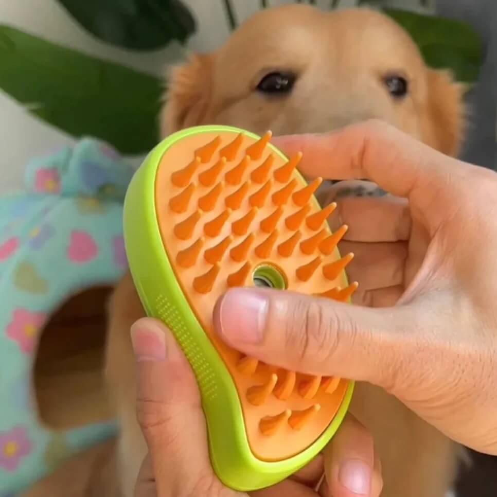 ✨ Cepillo a Vapor 3 en 1: Control de Pelos, Limpieza Profunda y Massaje para tu Mascota. 🐾