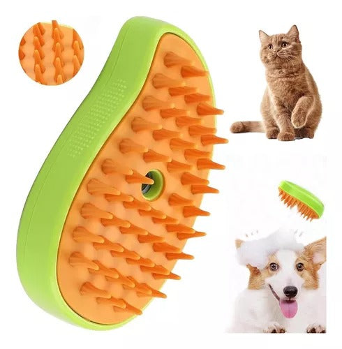 ✨ Cepillo a Vapor 3 en 1: Control de Pelos, Limpieza Profunda y Massaje para tu Mascota. 🐾